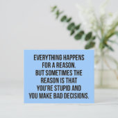 VERTROUWEN IEDEREEN OM DE REDEN BRIEFKAART (Staand voorkant)