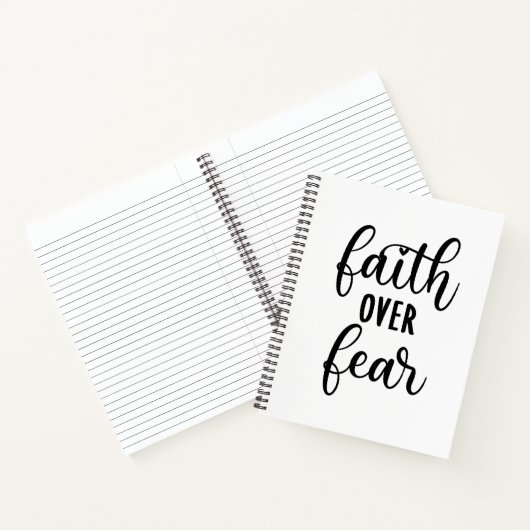 vertrouwen in angst bemoedigende boodschap notitieboek (Binnen)