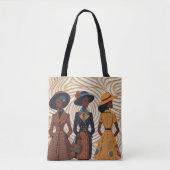 Vertrouwen in Blackness 2 zijdig en contrasterend Tote Bag (Voorkant)