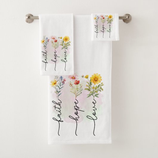 Vertrouwen in Bloom Towel Trio Bad Handdoek (Insitu)