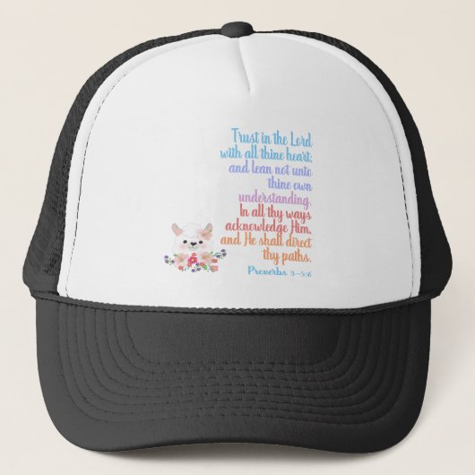 Vertrouwen in de Bijbel Verse Trucker Pet (Voorkant)