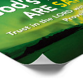 VERTROUWEN IN DE Christelijke LORD Poster (Hoek)