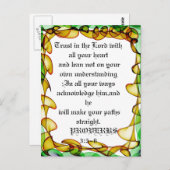 Vertrouwen in de heer Abstract kleurrijk briefkaar Briefkaart (Voorkant / Achterkant)