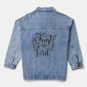 Vertrouwen in de Heer Christelijk schattig meisje Denim Jacket (Achterkant)