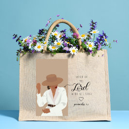 Vertrouwen in de Heer Christelijke Vrouw Grote Tote Bag
