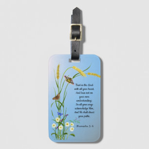 Vertrouwen in de Heer met al je hart Bijbel Verse Bagagelabel