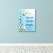 Vertrouwen in de Heer met al je hart Bijbel Verse Canvas Afdruk (Insitu (Houten vloer))