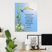 Vertrouwen in de Heer met al je hart Bijbel Verse Poster (Thuiskantoor)