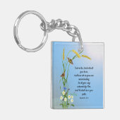 Vertrouwen in de Heer met al je hart Bijbel Verse Sleutelhanger (Voorkant Links)