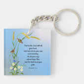 Vertrouwen in de Heer met al je hart Bijbel Verse Sleutelhanger (Achterkant)