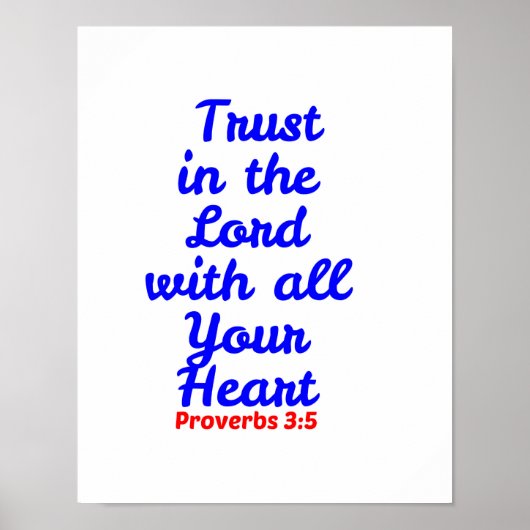 Vertrouwen in de Heer met al je hart Poster (Voorkant)