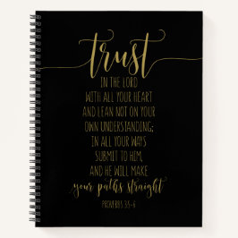 Vertrouwen in de Heer met al uw woorden, spreekwoo Notitieboek