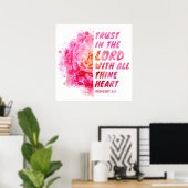 Vertrouwen in de Heer met Thine Heart Faith Verse Poster (Thuiskantoor)