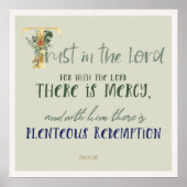 Vertrouwen in de Heer Psalm 130 Poster (Voorkant)