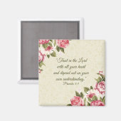 "Vertrouwen in de Heer" Psalmen Schrift Magneet (Voorkant / Achterkant)