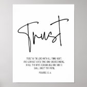 Vertrouwen in de Heer, spreekwoorden 3:5-6, modern Poster (Voorkant)