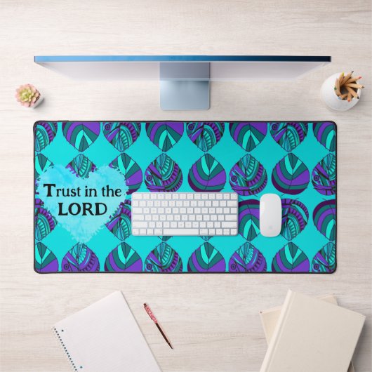 Vertrouwen in de Heer vis laat Paarse Blauwgroen g Bureaumat (Kantoor 1)