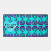 Vertrouwen in de Heer vis laat Paarse Blauwgroen g Bureaumat (Voorkant)