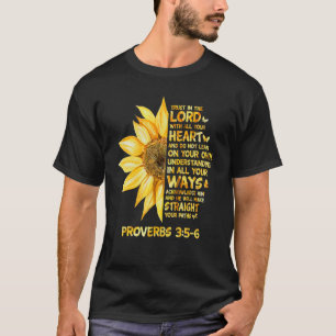 Vertrouwen in de Heer Zonnebloem Christelijke Spre T-shirt