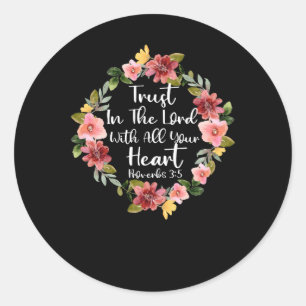 Vertrouwen in de Heere Bijbelse Christelijke PR Ronde Sticker