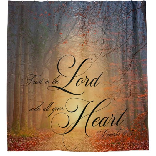 Vertrouwen in de herfstbomen van Lord Douchegordijn (Voorkant)