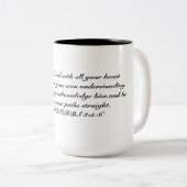 Vertrouwen in de Lord cup Tweekleurige Koffiemok (Voorkant rechts)