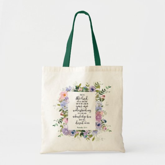 Vertrouwen in de Lord floral Canvas tas (Voorkant)