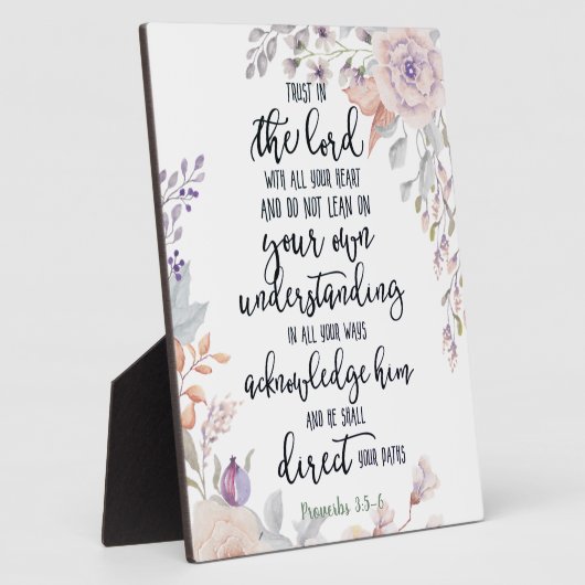Vertrouwen in de Lord floral Fotoplaat (Zijkant)