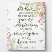 Vertrouwen in de Lord floral Fotoplaat (Voorkant)