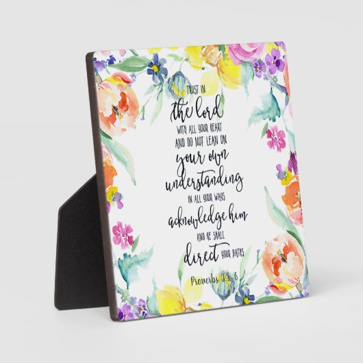 Vertrouwen in de Lord floral Fotoplaat (Voorkant)