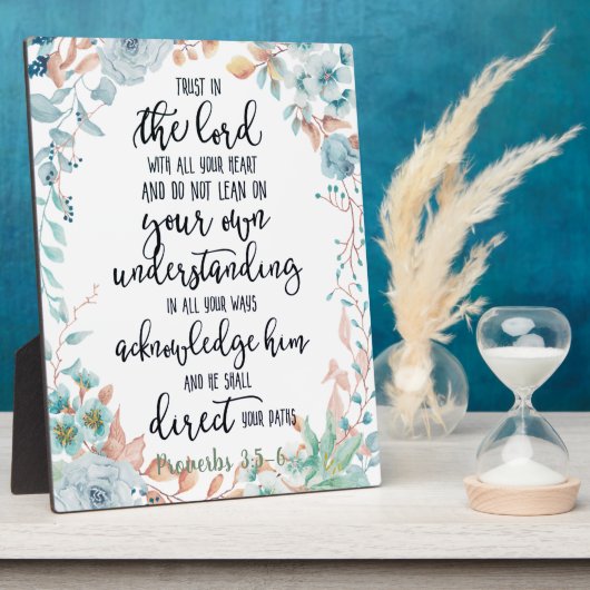 Vertrouwen in de Lord floral Fotoplaat (Zijkant)