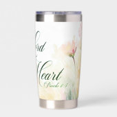 Vertrouwen in de Lord floral Geïsoleerde Drinkbeker (Achterkant)