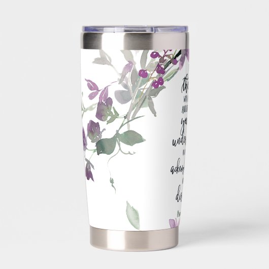 Vertrouwen in de Lord floral Geïsoleerde Drinkbeker (Voorkant)