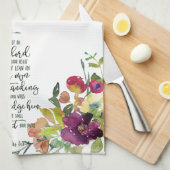 Vertrouwen in de Lord floral Kitchen Towel Theedoek (Quarter Fold)