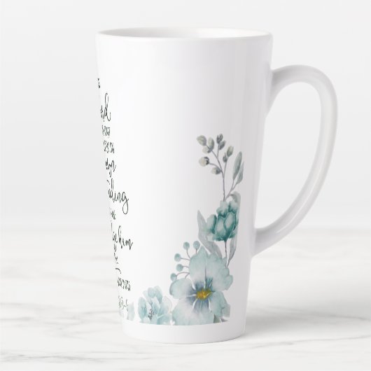 Vertrouwen in de Lord floral Latte Mok (Rechts)