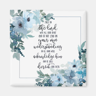 Vertrouwen in de Lord floral Magneet