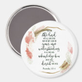 Vertrouwen in de Lord floral Magneet (Voorkant / Achterkant)