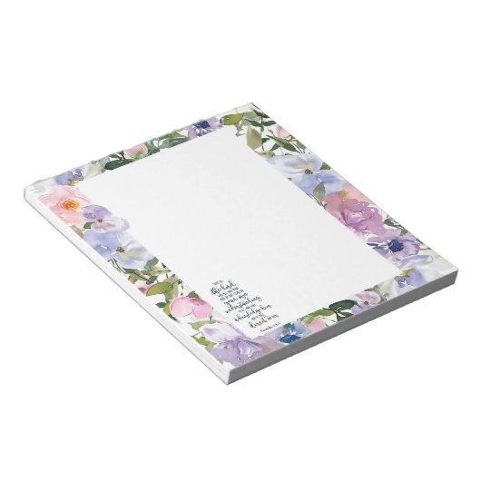 Vertrouwen in de Lord floral Notitieblok (Schuin)