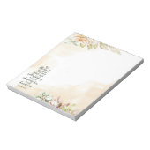 Vertrouwen in de Lord floral Notitieblok (Linkerzijde)