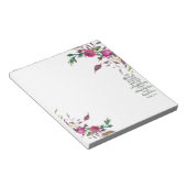 Vertrouwen in de Lord floral Notitieblok (Schuin)