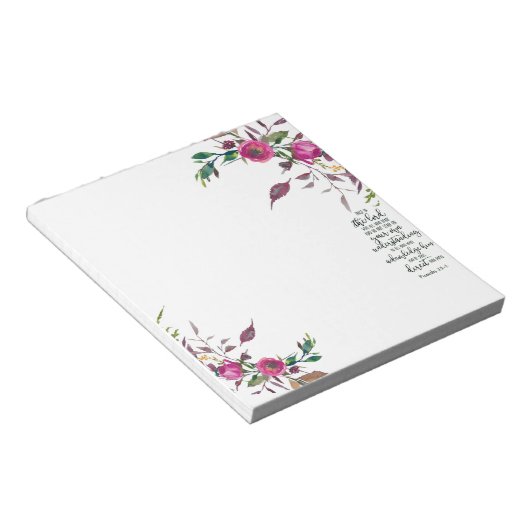 Vertrouwen in de Lord floral Notitieblok (Schuin)