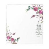 Vertrouwen in de Lord floral Notitieblok (Voorkant)