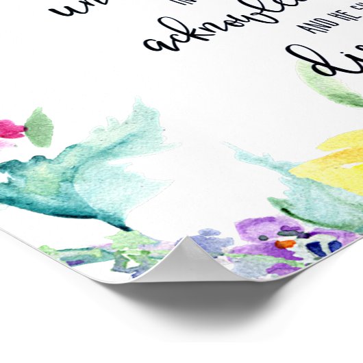 Vertrouwen in de Lord floral Poster (Hoek)