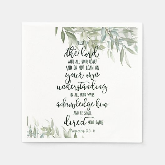 Vertrouwen in de Lord floral Servet (Voorkant)