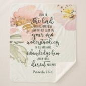 Vertrouwen in de Lord floral Sherpa Deken (Voorkant)