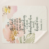 Vertrouwen in de Lord floral Sherpa Deken (Voorkant (horizontaal))