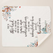 Vertrouwen in de Lord floral Sherpa Deken (Voorkant (horizontaal))