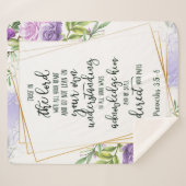 Vertrouwen in de Lord floral Sherpa Deken (Voorkant (horizontaal))