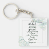 Vertrouwen in de Lord floral Sleutelhanger (voorkant)