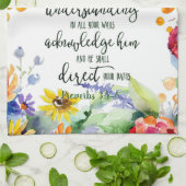 Vertrouwen in de Lord floral Theedoek (Gevouwen)